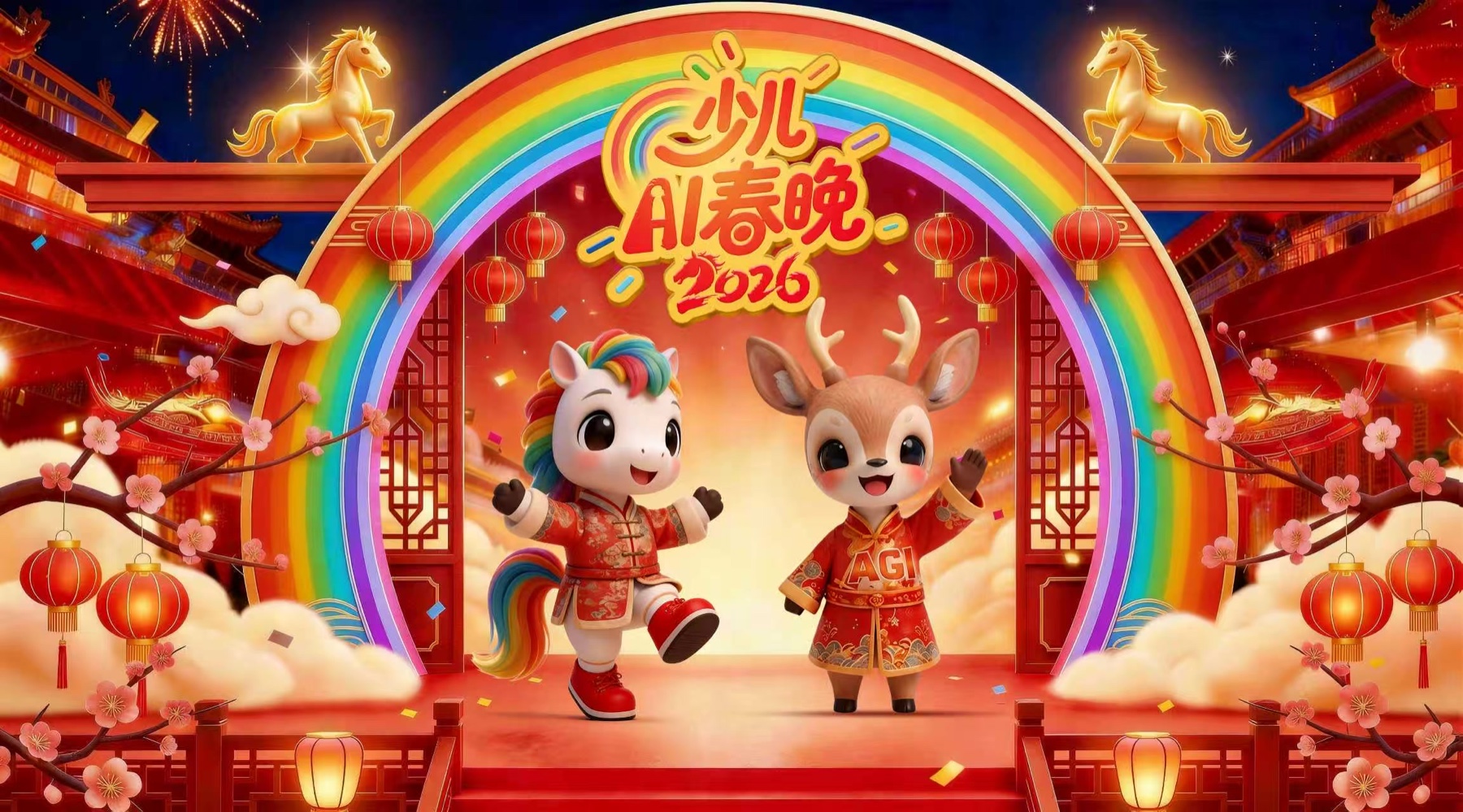 少儿 AI 春晚最终采纳主 KV 方向